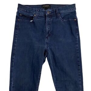 Banana Republic Jeans 30/10P Blue High Rise Skinny Ankle Fray Hem Dark Wash